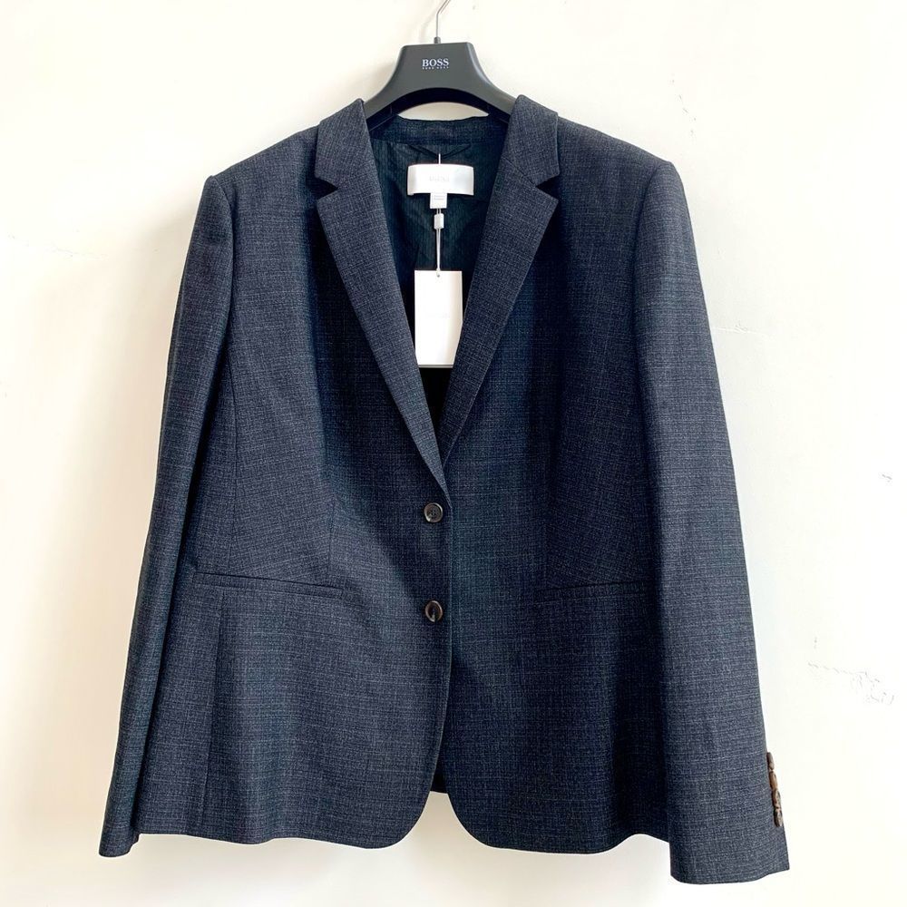 Boss julea crosshatch virgin wool jacket, women’s size 18